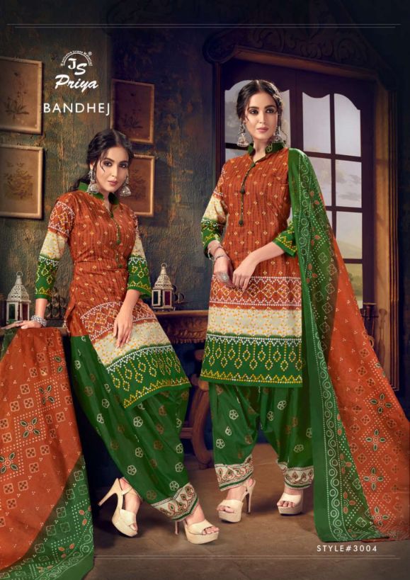 JS Priya Bandhej Vol 3 Cotton Casual Wear Dress Materials